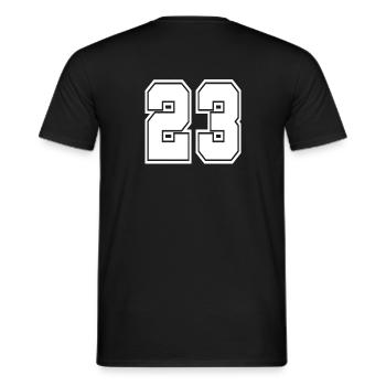 23 Dos numéro de football football numéro de football - T-shirt homme - noir - Dos - AI Model Male 178 light (178cm)