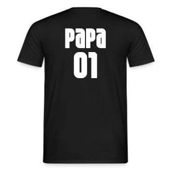 Papa numéro 01 - T-shirt homme - noir - Dos - AI Model Male 178 light (178cm)
