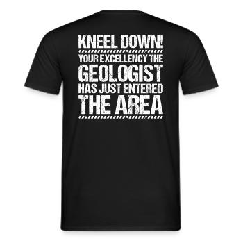 Géologue Géologue Géologue Géologie Géologine - T-shirt homme - noir - Dos - AI Model Male 178 light (178cm)
