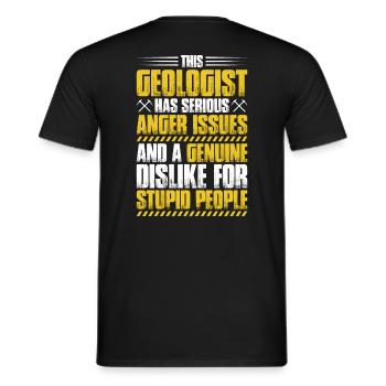 Géologue Géologue Géologue Géologie Géologine - T-shirt homme - noir - Dos - AI Model Male 178 light (178cm)