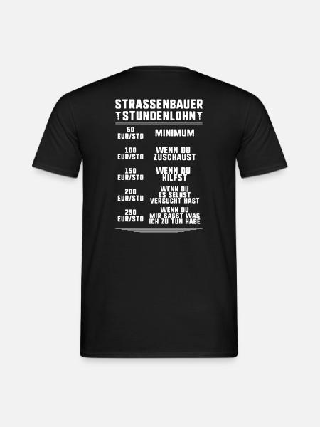 Straßenbauer Asphaltbauer Straßenbau - Männer T-Shirt - Schwarz