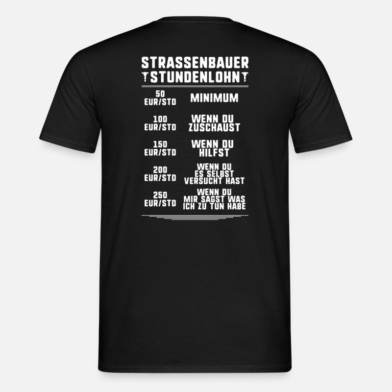 Straßenbauer Asphaltbauer Straßenbau - Männer T-Shirt - Schwarz