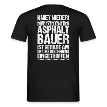 Asphaltbauer Asphaltierer Schwarzstraßenbauer - Männer T-Shirt - Schwarz - Hinten - AI Model Male 178 light (178cm)