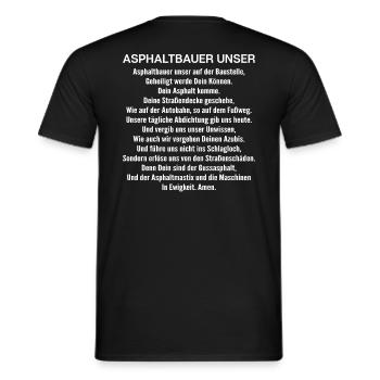 Asphaltbauer Asphaltierer Schwarzstraßenbauer - Männer T-Shirt - Schwarz - Hinten - AI Model Male 178 light (178cm)