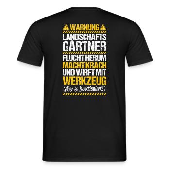 Landschaftsgärtner Gartenbau Landschaftsbau Garten - Männer T-Shirt - Schwarz - Hinten - AI Model Male 178 light (178cm)