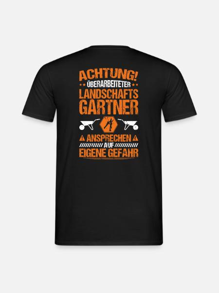 Landschaftsgärtner Gartenbau Landschaftsbau Garten - Männer T-Shirt - Schwarz