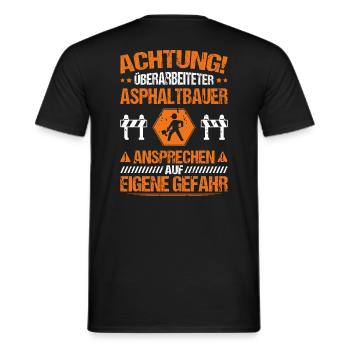 Asphaltbauer Asphaltierer Schwarzstraßenbauer - Männer T-Shirt - Schwarz - Hinten - AI Model Male 178 light (178cm)