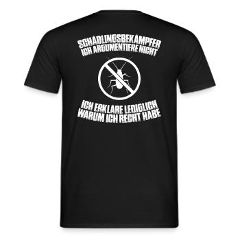 Schädlingsbekämpfer Kammerjäger Exterminator - Männer T-Shirt - Schwarz - Hinten - AI Model Male 178 light (178cm)