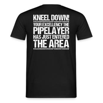 Pipeline Builder Pipeline Construction Pipelayer - Men's T-Shirt - black - Back - AI Model Male 178 light (178cm)