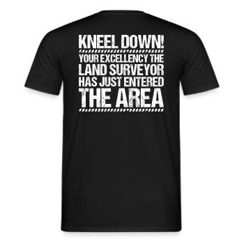 Vermessungstechniker Vermesser Land Surveyor - Men's T-Shirt - black - Back - AI Model Male 178 light (178cm)