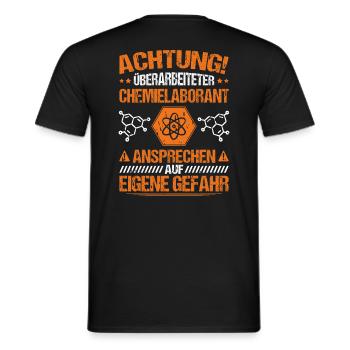 Technicien de laboratoire chimique Laboratoire de chimie Laboratoire de chimie - T-shirt homme - noir - Dos - AI Model Male 178 light (178cm)