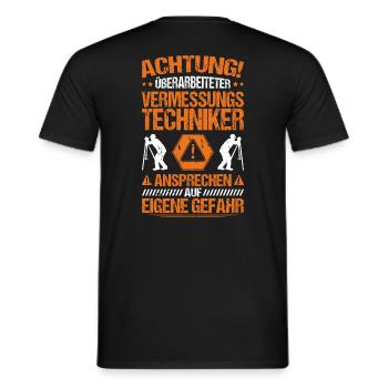 Vermessungstechniker Vermesser Land Surveyor - Männer T-Shirt - Schwarz - Hinten - AI Model Male 178 light (178cm)