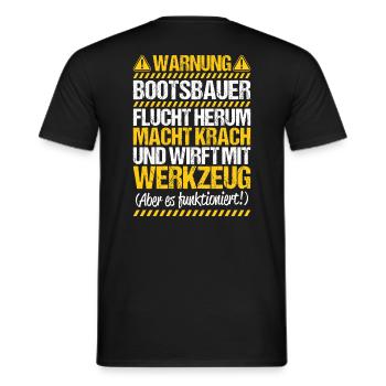Bootsbauer Bootsbau Schiffbauer Schiffbau Boote - Männer T-Shirt - Schwarz - Hinten - AI Model Male 178 light (178cm)