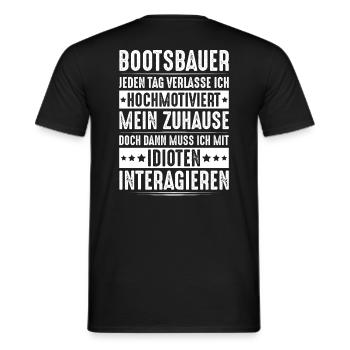 Bootsbauer Bootsbau Schiffbauer Schiffbau Boote - Männer T-Shirt - Schwarz - Hinten - AI Model Male 178 light (178cm)