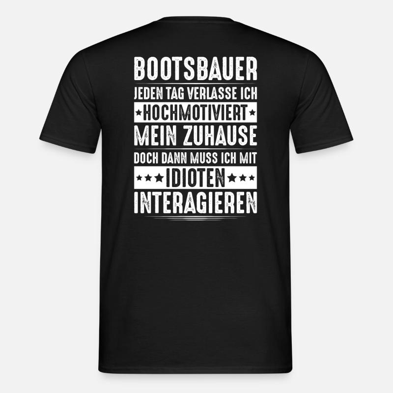Bootsbauer Bootsbau Schiffbauer Schiffbau Boote - Männer T-Shirt - Schwarz