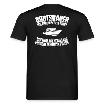 Bootsbauer Bootsbau Schiffbauer Schiffbau Boote - Männer T-Shirt - Schwarz - Hinten - AI Model Male 178 light (178cm)