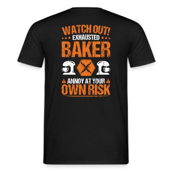 Baker Baking Baker Bakery Baking - Men's T-Shirt - black - Back - AI Model Male 178 light (178cm)