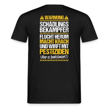 Schädlingsbekämpfer Kammerjäger Exterminator - Männer T-Shirt - Schwarz - Hinten - AI Model Male 178 light (178cm)