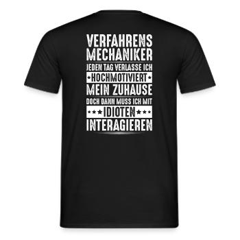 Verfahrensmechaniker Verfahrensmechanikerin - Männer T-Shirt - Schwarz - Hinten - AI Model Male 178 light (178cm)