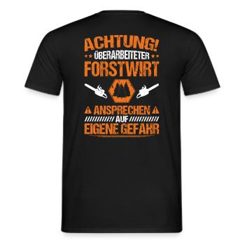 Forstwirt Forstwirtschaft Waldfacharbeiter Wald - Männer T-Shirt - Schwarz - Hinten - AI Model Male 178 light (178cm)