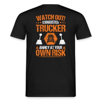Truck driver Truck driver Professional driver Trucker - Men's T-Shirt - black - Back - AI Model Male 178 light (178cm)
