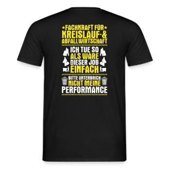 Fachkraft für Kreislauf- und Abfallwirtschaft - Männer T-Shirt - Schwarz - Hinten - AI Model Male 178 light (178cm)