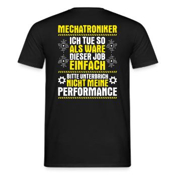 Mechatroniker Mechatronik Mechatronics Engineer - Männer T-Shirt - Schwarz - Hinten - AI Model Male 178 light (178cm)
