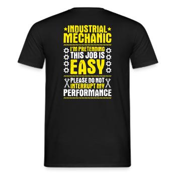 Industriemechaniker Industrial Mechanic - Männer T-Shirt - Schwarz - Hinten - AI Model Male 178 light (178cm)