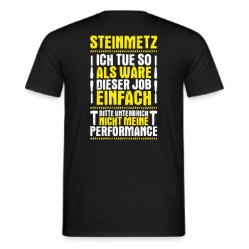 Steinmetz Steinbildhauer Stonemason Stone Mason - Männer T-Shirt - Schwarz - Hinten - AI Model Male 178 light (178cm)