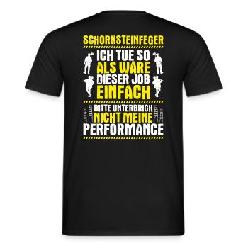 Schornsteinfeger Kaminkehrer Chimney Sweep - Männer T-Shirt - Schwarz - Hinten - AI Model Male 178 light (178cm)
