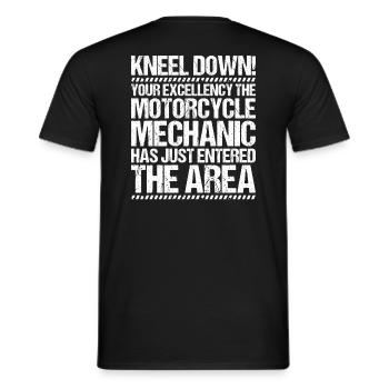Zweiradmechatroniker Motorrad Motorcycle Mechanic - Männer T-Shirt - Schwarz - Hinten - AI Model Male 178 light (178cm)