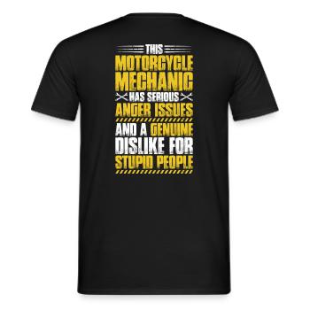 Zweiradmechatroniker Motorrad Motorcycle Mechanic - Männer T-Shirt - Schwarz - Hinten - AI Model Male 178 light (178cm)