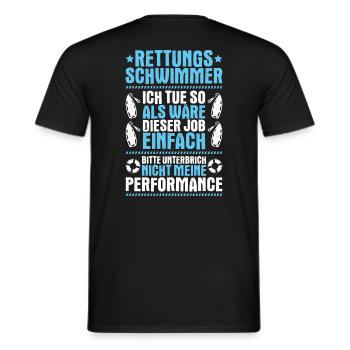 Rettungsschwimmer Wasserrettung Lifesaver - Männer T-Shirt - Schwarz - Hinten - AI Model Male 178 light (178cm)