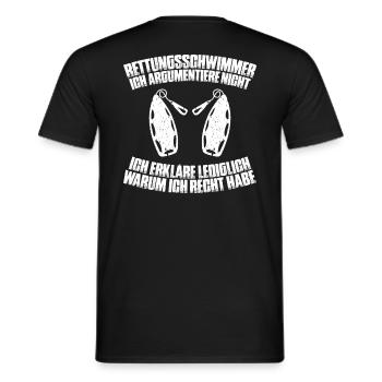 Rettungsschwimmer Wasserrettung Lifesaver - Männer T-Shirt - Schwarz - Hinten - AI Model Male 178 light (178cm)
