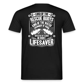 Sauveteur sauvetage aquatique sauveteur - T-shirt homme - noir - Dos - AI Model Male 178 light (178cm)