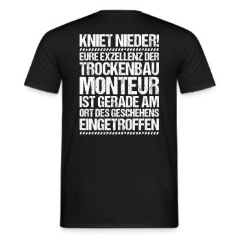 Trockenbaumonteur Trockenbau Drywaller - Männer T-Shirt - Schwarz - Hinten - AI Model Male 178 light (178cm)