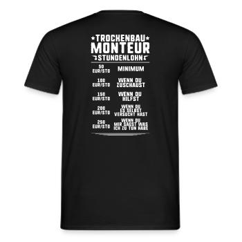 Trockenbaumonteur Trockenbau Drywaller - Männer T-Shirt - Schwarz - Hinten - AI Model Male 178 light (178cm)