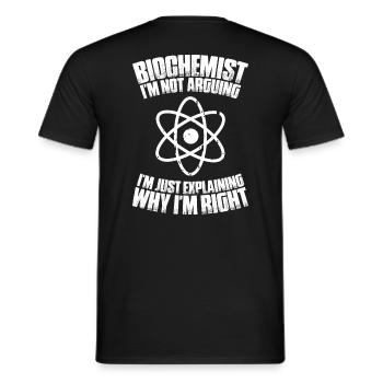 Biochemiker Biochimie Biochimie Biochimiste - T-shirt homme - noir - Dos - AI Model Male 178 light (178cm)