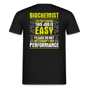 Biochemiker Biochemie Biochemistry Biochemist - Männer T-Shirt - Schwarz - Hinten - AI Model Male 178 light (178cm)