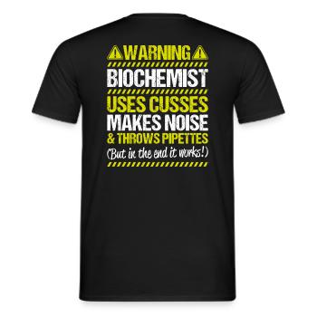 Biochemiker Biochimie Biochimie Biochimiste - T-shirt homme - noir - Dos - AI Model Male 178 light (178cm)