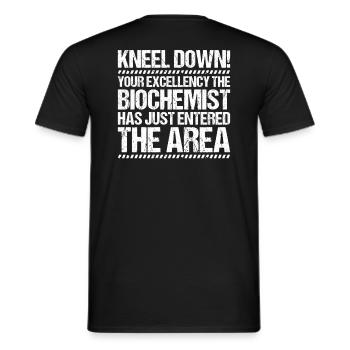 Biochemiker Biochimie Biochimie Biochimiste - T-shirt homme - noir - Dos - AI Model Male 178 light (178cm)