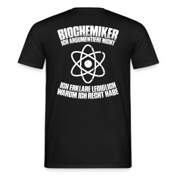 Biochemiker Biochimie Biochimie Biochimiste - T-shirt homme - noir - Dos - AI Model Male 178 light (178cm)