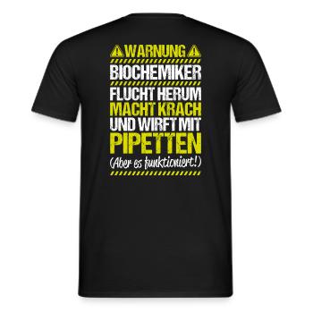 Biochemiker Biochimie Biochimie Biochimiste - T-shirt homme - noir - Dos - AI Model Male 178 light (178cm)
