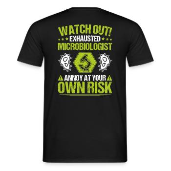 Microbiology Microbiologist Biology Biologist - Men's T-Shirt - black - Back - AI Model Male 178 light (178cm)