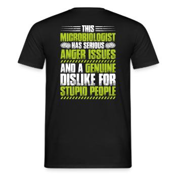 Microbiology Microbiologist Biology Biologist - Men's T-Shirt - black - Back - AI Model Male 178 light (178cm)