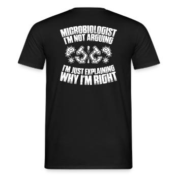 Microbiology Microbiologist Biology Biologist - Men's T-Shirt - black - Back - AI Model Male 178 light (178cm)