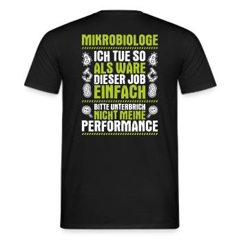 Mikrobiologie Mikrobiologe Biologie Biologe - Männer T-Shirt - Schwarz - Hinten - AI Model Male 178 light (178cm)