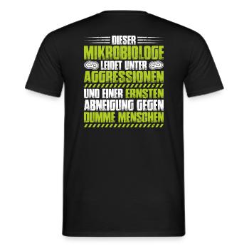 Mikrobiologie Mikrobiologe Biologie Biologe - Männer T-Shirt - Schwarz - Hinten - AI Model Male 178 light (178cm)