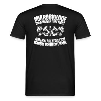 Mikrobiologie Mikrobiologe Biologie Biologe - Männer T-Shirt - Schwarz - Hinten - AI Model Male 178 light (178cm)