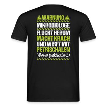 Mikrobiologie Mikrobiologe Biologie Biologe - Männer T-Shirt - Schwarz - Hinten - AI Model Male 178 light (178cm)